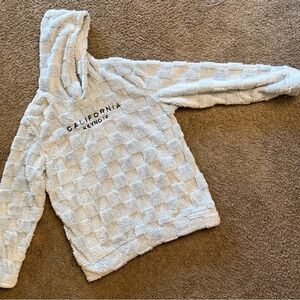 Men’s Plush Hoodie XXL Light Blue